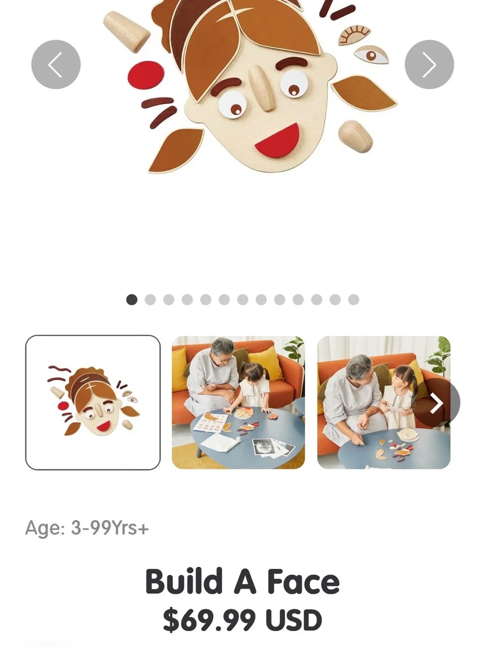 PlanToys Build a Face Wooden Toy – NEW Sealed Montessori Emotional Learning Toy